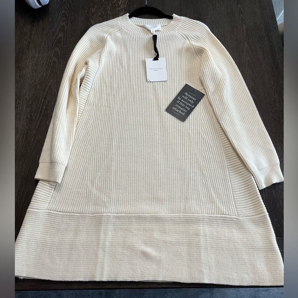 Beautiful NWT Pomander Place Cream Ainsley Knit Dress